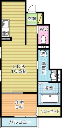 エスポワール泉台 101号室 間取り