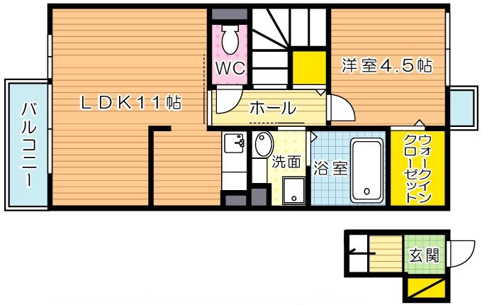 エスポワール泉台 203号室 間取り