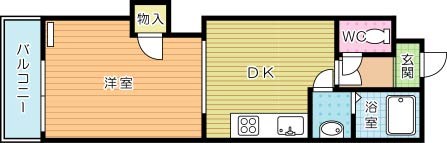 パークサイドハイツ 103号室 間取り