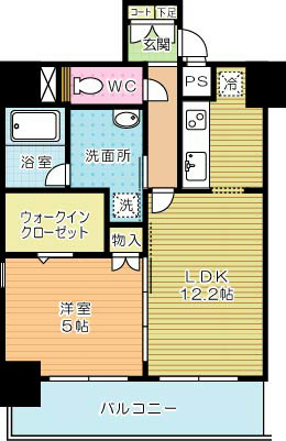 フェリシエ馬借 305号室 間取り