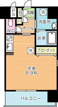 フェリシエ馬借 203号室 間取り