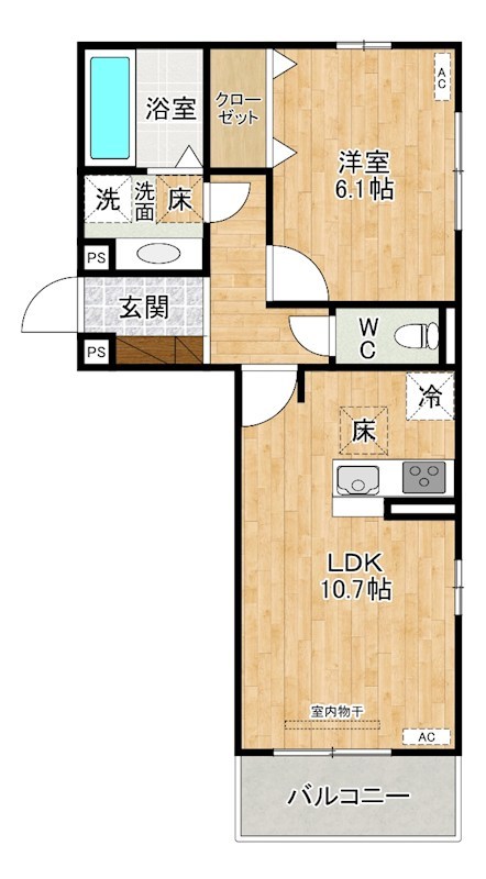 D-ROOM今町  101号室 間取り