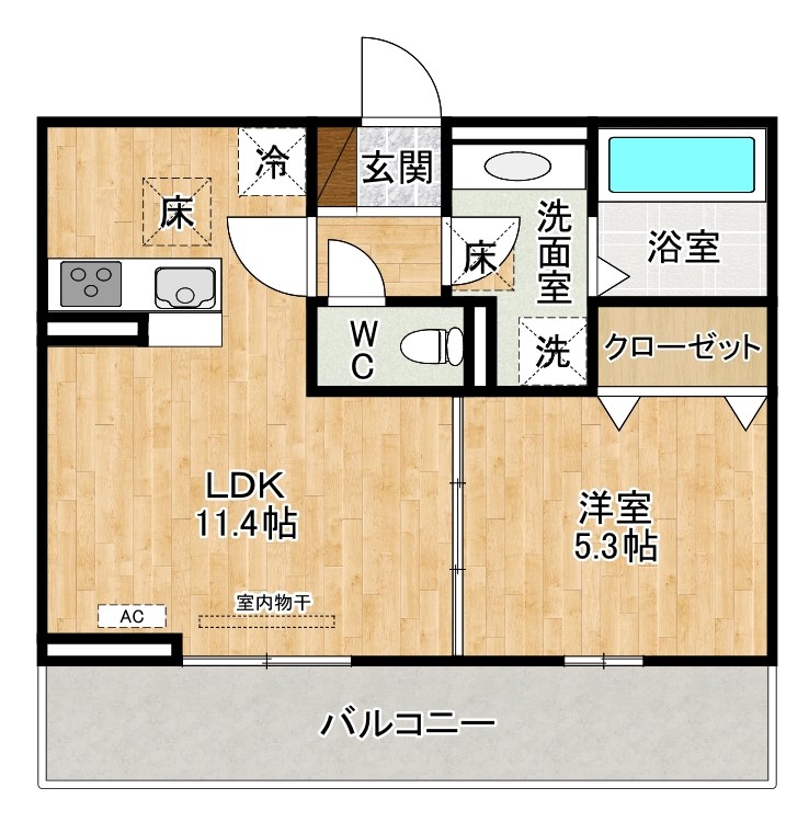 D-ROOM今町  102号室 間取り