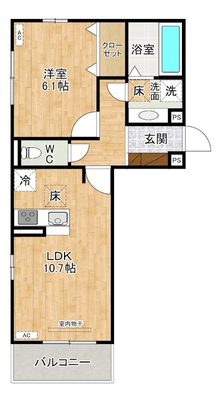 D-ROOM今町  103号室 間取り