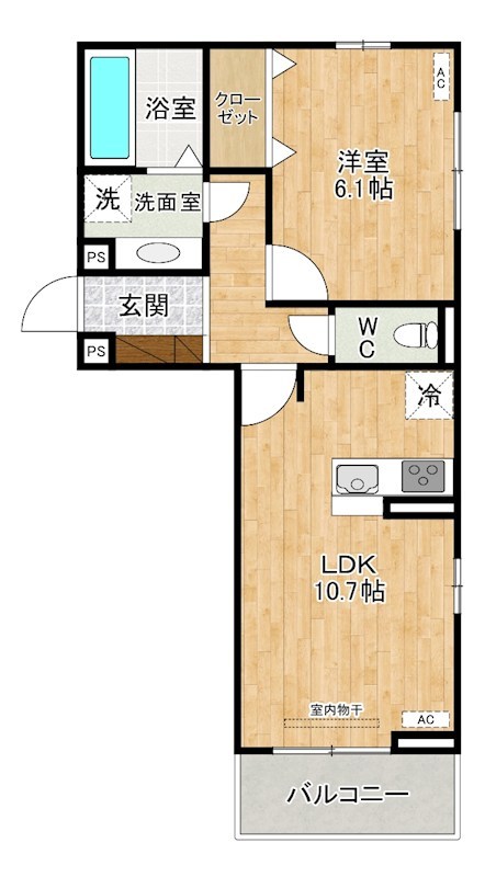 D-ROOM今町  201号室 間取り
