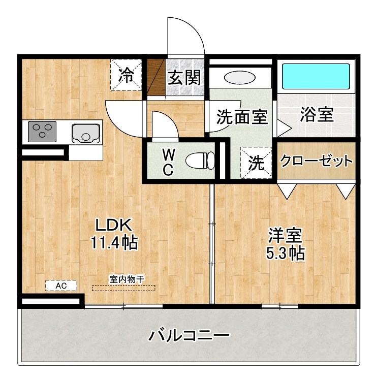 D-ROOM今町  202号室 間取り