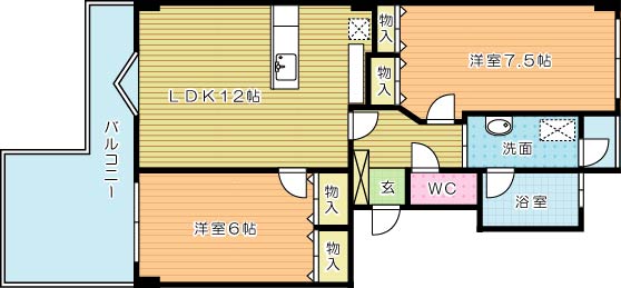 レイブリック東水町 301号室 間取り