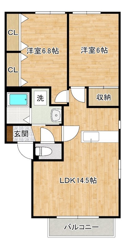 エティンセラー２１　Ａ棟  102号室 間取り