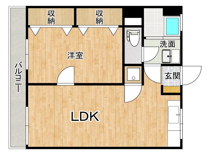 第二日之出ビル 402号室 間取り