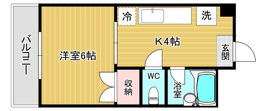 オークヴィラ小倉 407号室 間取り