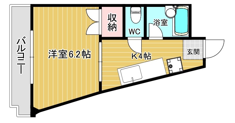 オークヴィラ小倉 403号室 間取り