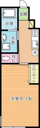 ルナ・ジュエル 102号室 間取り