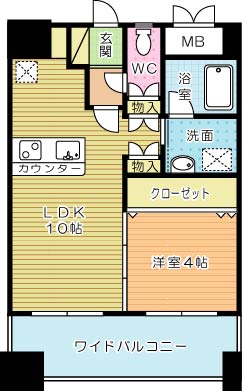 ＬＥＯＮ下到津 903号室 間取り