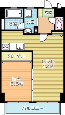 エスズイン南  505号室 間取り