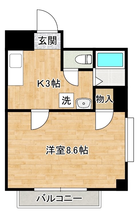 ルネサンス北方 305号室 間取り