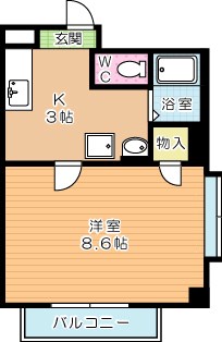 ルネサンス北方   305号室 間取り