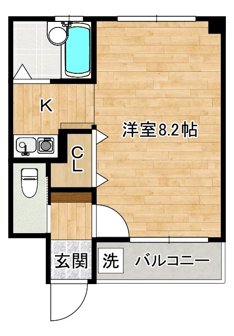 ＴＫＧ志徳 102号室 間取り