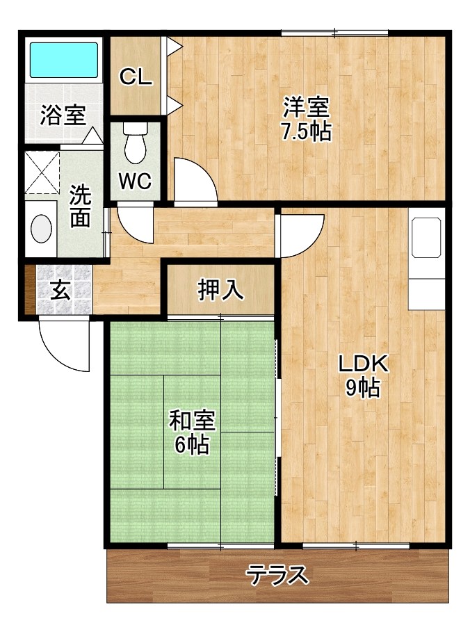 ウインディア福柳木 102号室 間取り