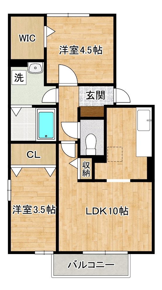 メゾングランモア 207号室 間取り