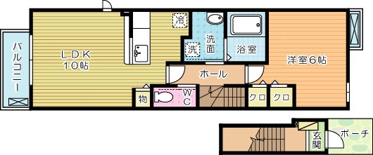 Ｗｅｓｔ ＨｉｌｌｓⅢ（ウエストヒルズⅢ） 203号室 間取り