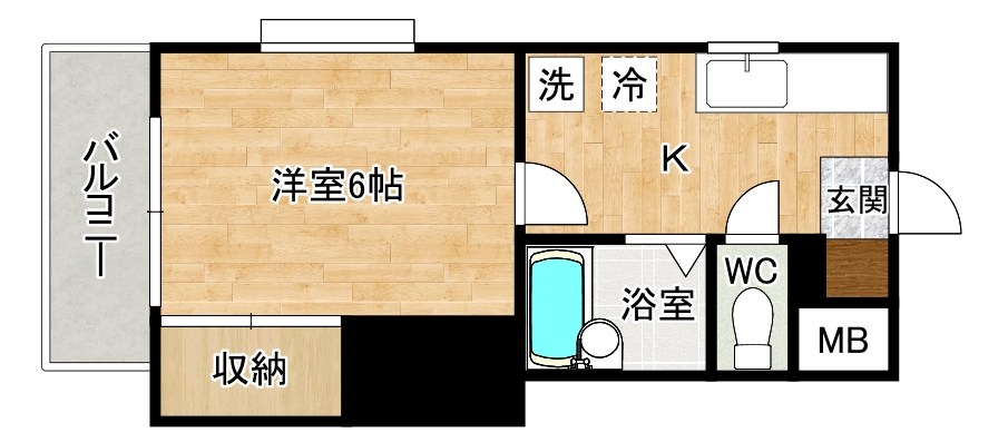 シャトレ下富野 501号室 間取り