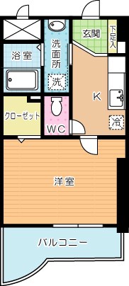 ボニート到津  106号室 間取り