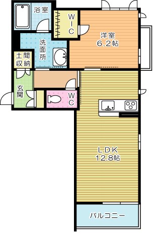 シャーメゾン優蒼の杜　弐番館 301号室 間取り