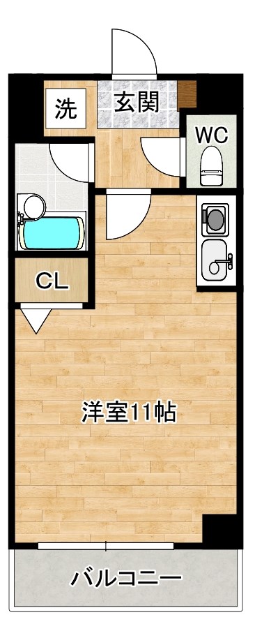 アクセス砂津 404号室 間取り