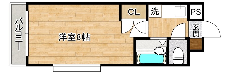 リファレンス到津 201号室 間取り