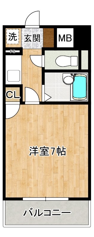 ライオンズマンション三萩野駅前 205号室 間取り