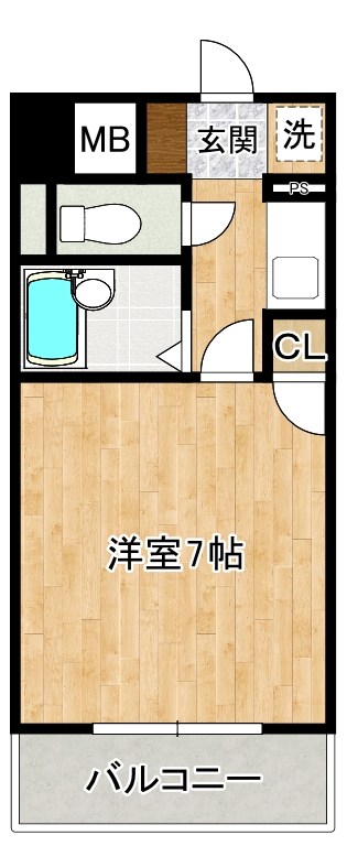 ライオンズマンション三萩野駅前 206号室 間取り