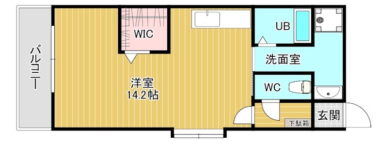 ＷＩＮＧＳ片野Ⅰ（ウィングス片野Ⅰ） 1307号室 間取り