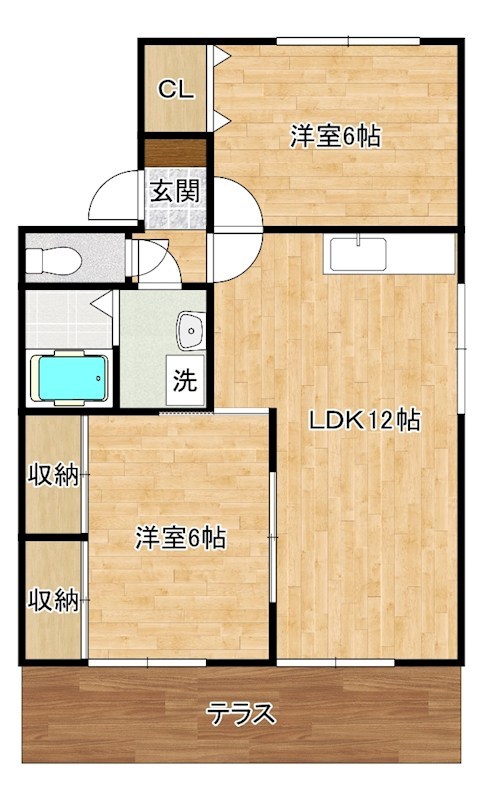 セジュールタカミ　A棟 101号室 間取り