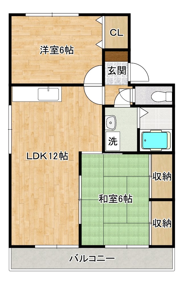 セジュールタカミ　D棟 202号室 間取り
