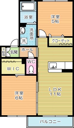サンアベニュー葛原Ⅱ 202号室 間取り