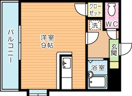 グランディール渡辺 201号室 間取り