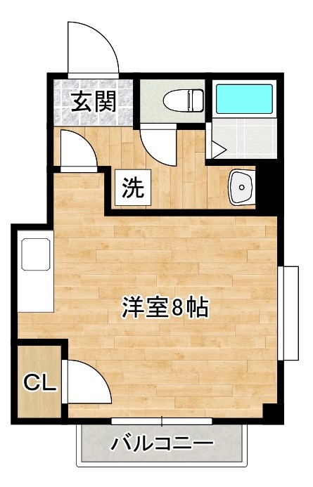 ルネサンス北方 205号室 間取り