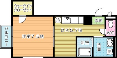 アムールＬＩＢＲＥ(アムールリーブル)  202号室 間取り
