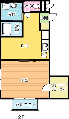 アムールLibre(アムールリーブル) 201号室 間取り