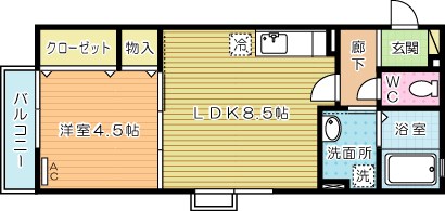 カノン  201号室 間取り
