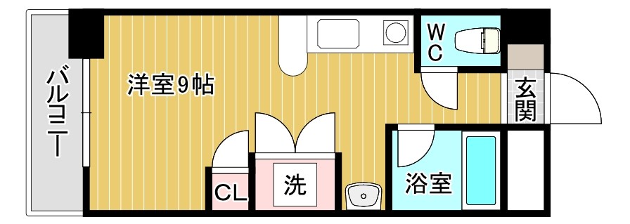 ベルガ清水  506号室 間取り