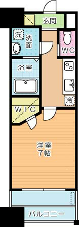 ギャラン竪町 1507号室 間取り