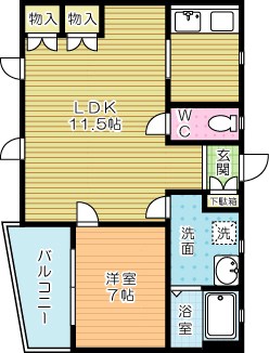ＦＯＲＺＡ馬借 302号室 間取り