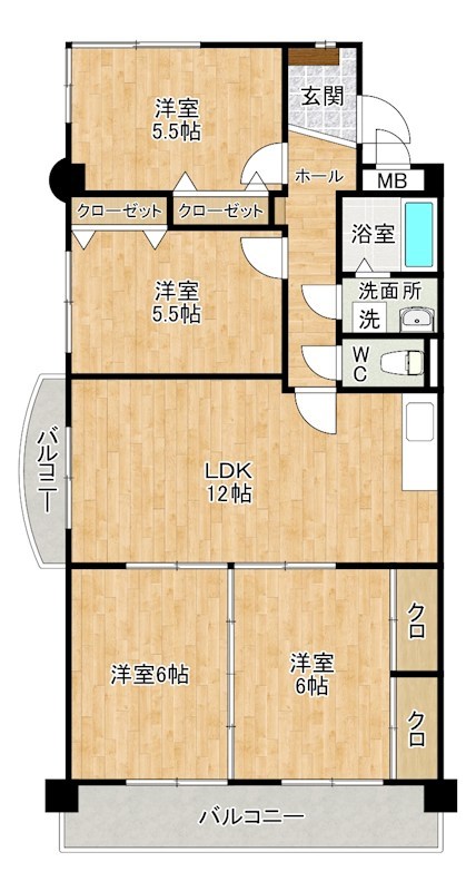 菊竹ビル金鶏   101号室 間取り