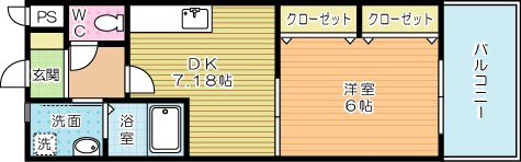 ギャラン吉野町 203号室 間取り