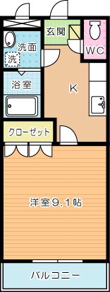 シェレンバウムＦ 203号室 間取り