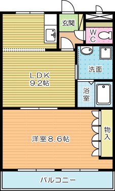 グランピア  102号室 間取り
