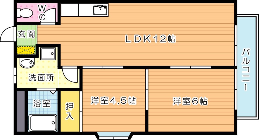 エルシャルマン 203号室 間取り