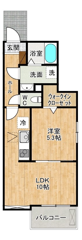 グローリア・ヒデ　A棟 101号室 間取り