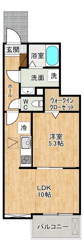 グローリア・ヒデ　A棟 102号室 間取り